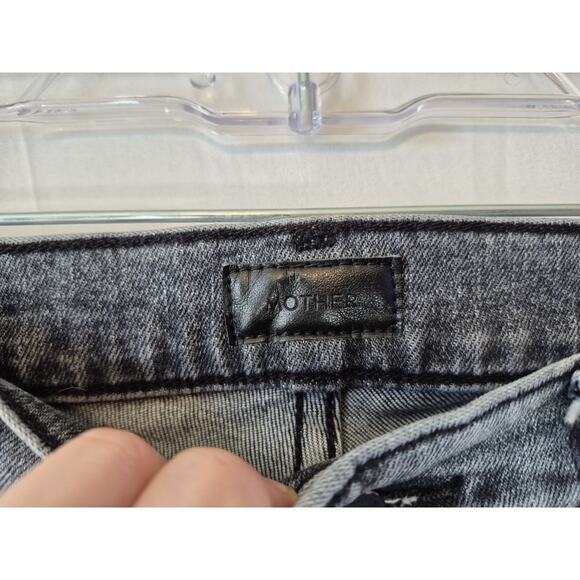 Mother The Scrapper Cuff Ankle Fray Jeans In Unstitched In The Dark 25 - Picture 8 of 11